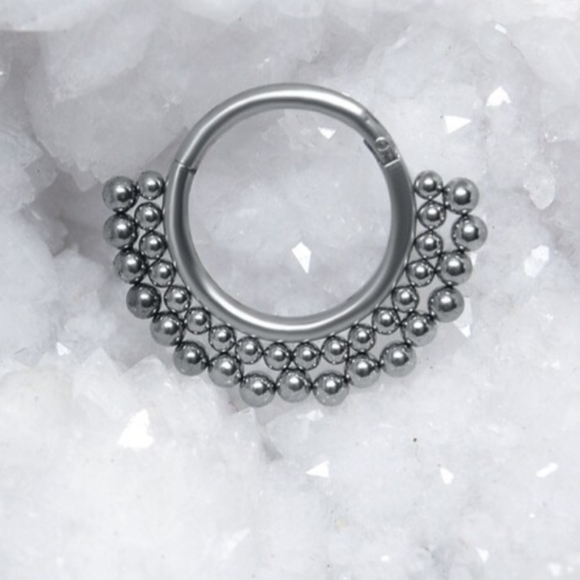14 g Stainless Steel Septum Clicker - Picture 1 of 4